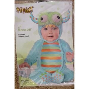 LIL MONSTER Spirit Halloween Costume Boys Girls Baby Infant 3-6 months Blue